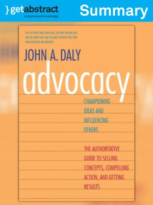 cover image of Advocacy (Summary)